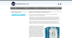 Desktop Screenshot of healtheducatorsinc.com
